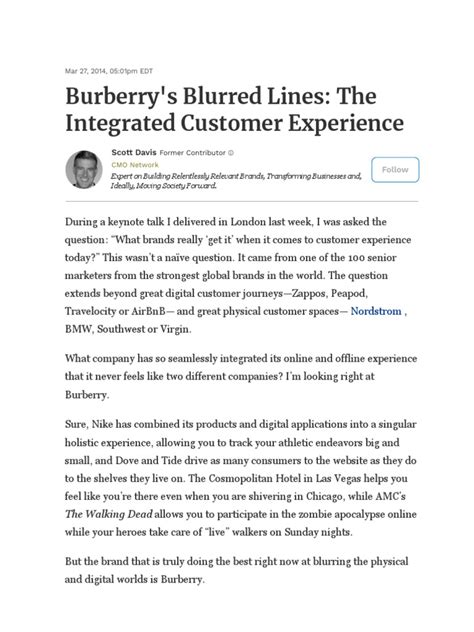 chris wheeler burberry|Burberry's Blurred Lines: The Integrated Customer Experience.